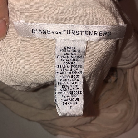 Diane Von Furstenberg DVF size 10 vintage silk lined  Tank sheer scoop neck - Picture 4 of 15